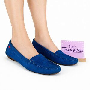 Marc Joseph New York MANHASSET Blue Soft Tumbled Leather Driving Loafer Size 7.5